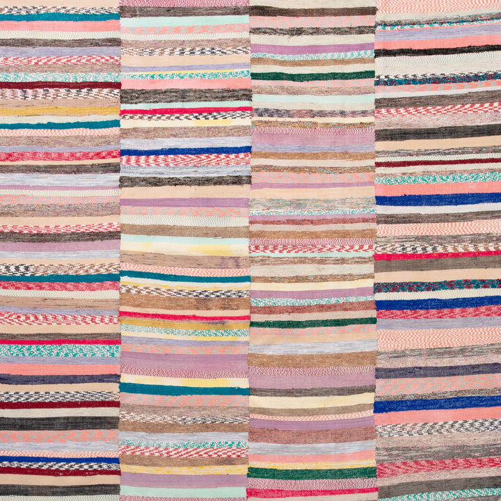 Multi Vintage Flatweave Wool Rug - 6'10" x 11' Default Title