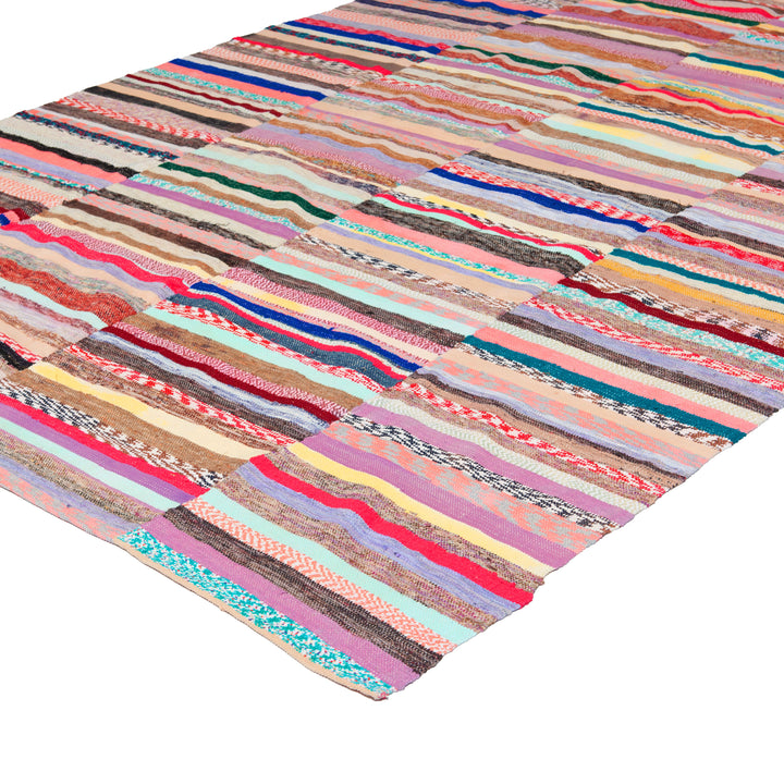 Multi Vintage Flatweave Wool Rug - 6'10" x 11' Default Title