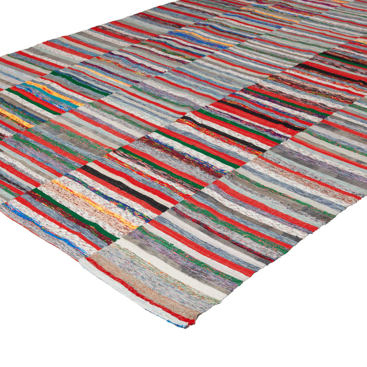 Multi Vintage Flatweave Wool Rug - 8" x 13'2" Default Title