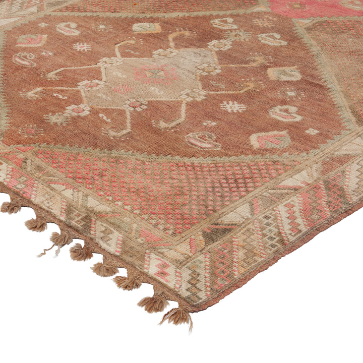 Vintage Traditional Anatolian Wool Rug - 6'2" x 13'7"