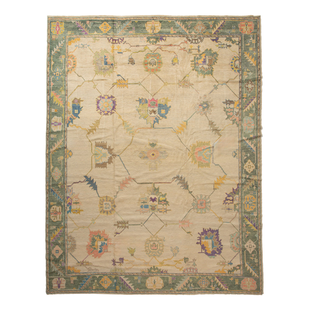 Multi Traditional Wool Rug - 12'4" x 15'11"