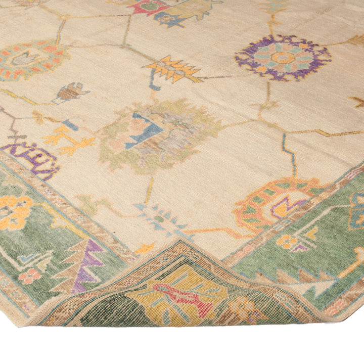 Multi Traditional Wool Rug - 12'4" x 15'11"