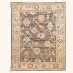 Brown Traditional Wool Rug - 9'3" x 11'5"