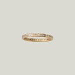 18K Yellow Gold Narrow Diamond Line Band