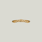 18K Yellow Gold Curved Diamond Band