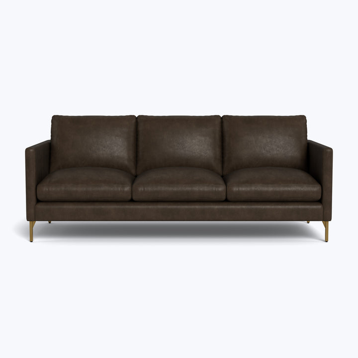 Hannah Leather 86" Three Seat Sofa