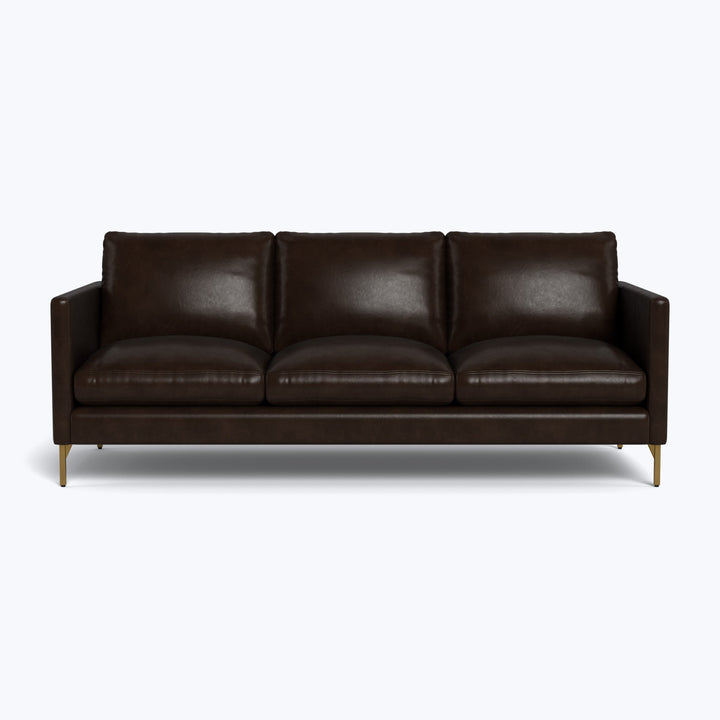 Hannah Leather 86" Three Seat Sofa