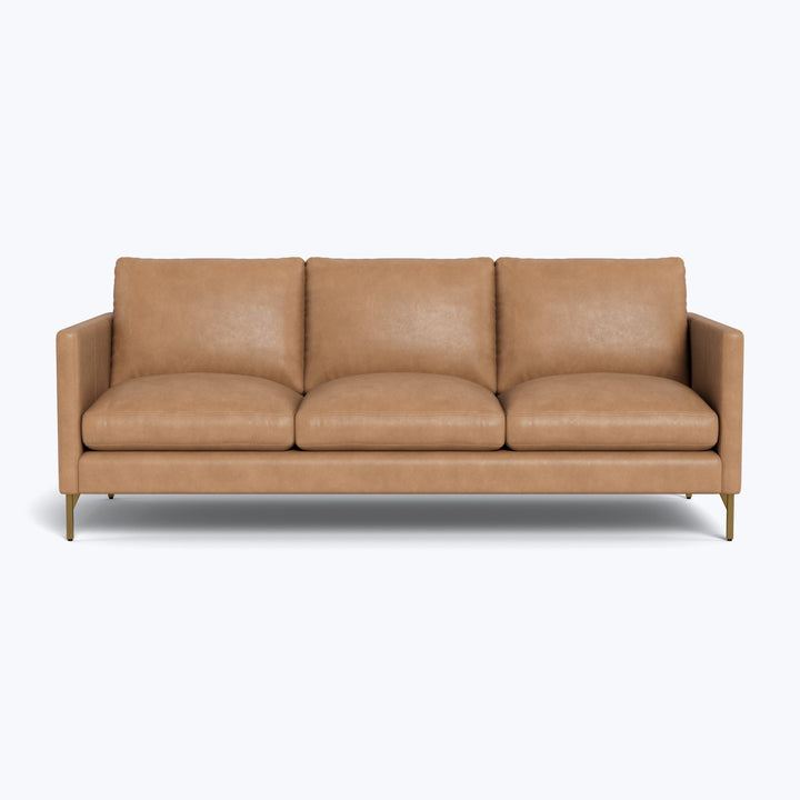Hannah Leather 86" Three Seat Sofa