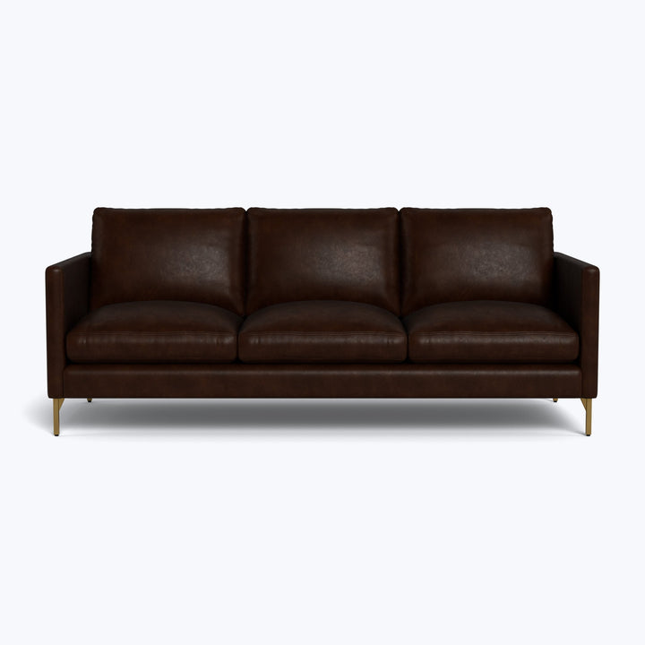 Hannah Leather 86" Three Seat Sofa
