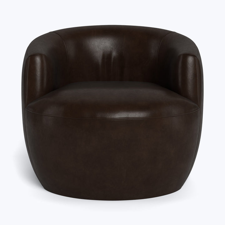 Carrie Leather Swivel Chair