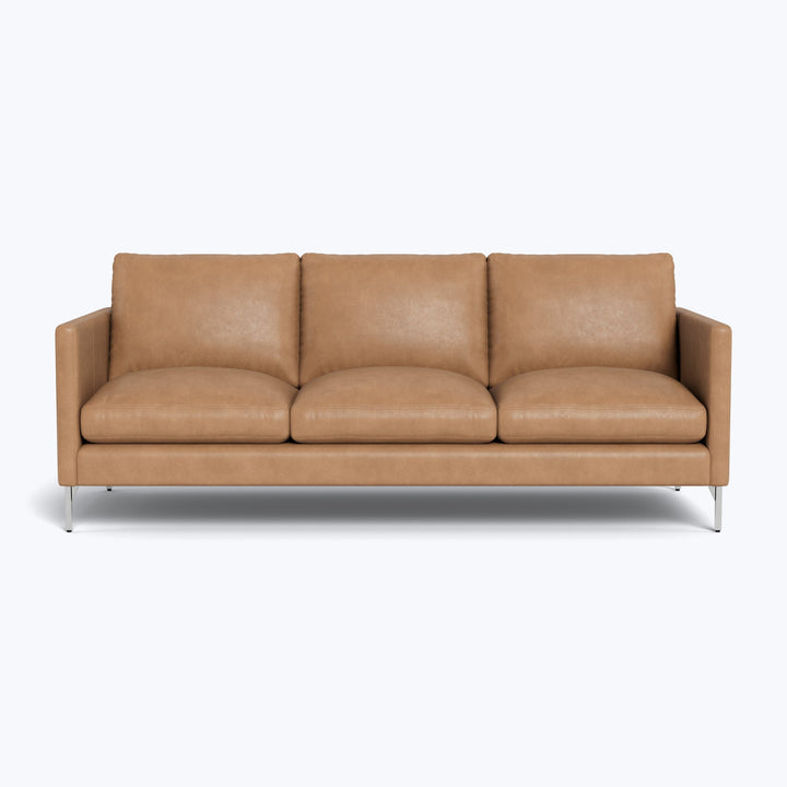 Hannah Leather 86" Three Seat Sofa