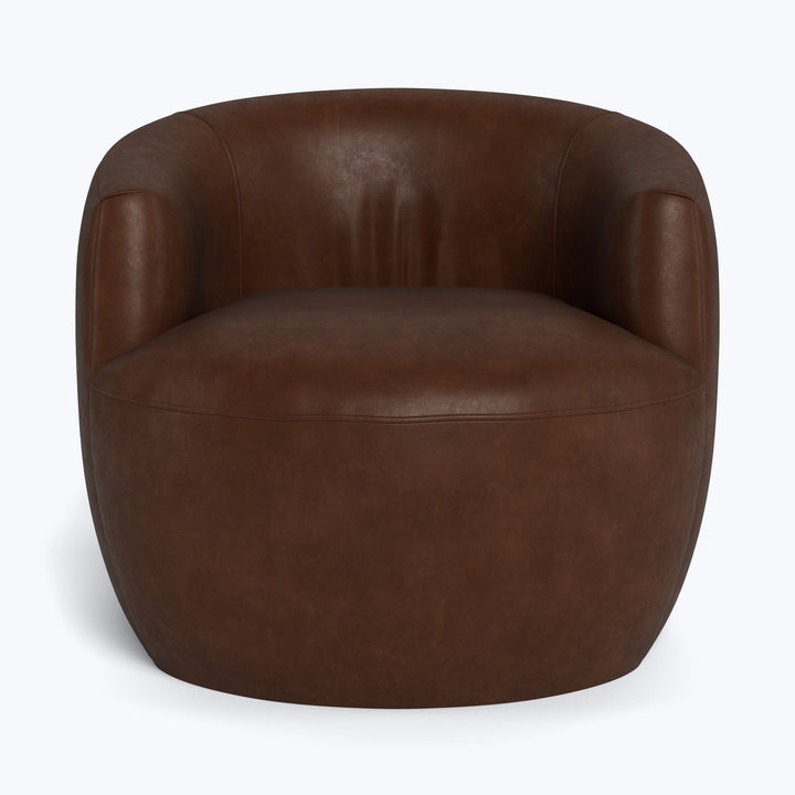 Carrie Leather Swivel Chair