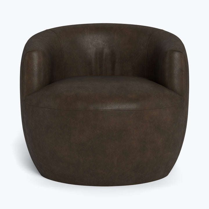 Carrie Leather Swivel Chair