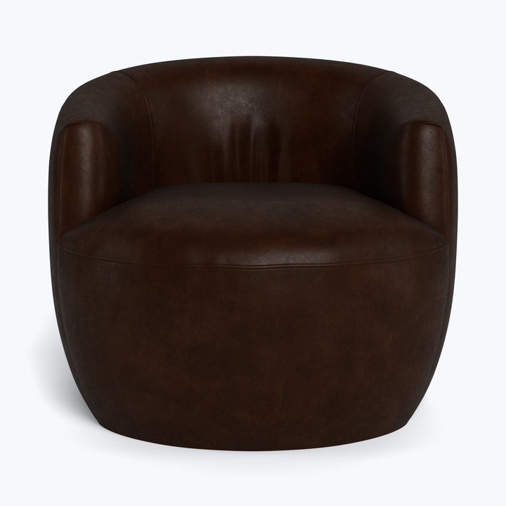 Carrie Leather Swivel Chair