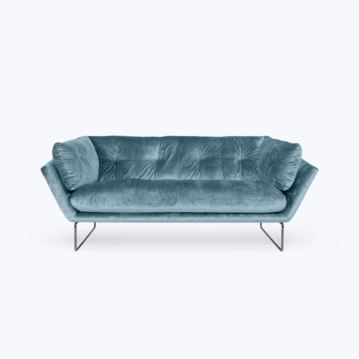 New York Suite Apartment Sofa Vegas Crushed Velvet Teal