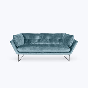 New York Suite Apartment Sofa Vegas Crushed Velvet Grey - hover