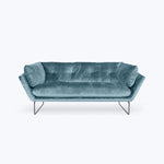 New York Suite Apartment Sofa Vegas Crushed Velvet Teal