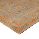 Beige Vintage Traditional Wool Oushak Rug - 8'2" x 11'7"