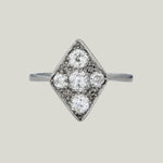 Platinum French Art Deco Diamond Ring 1