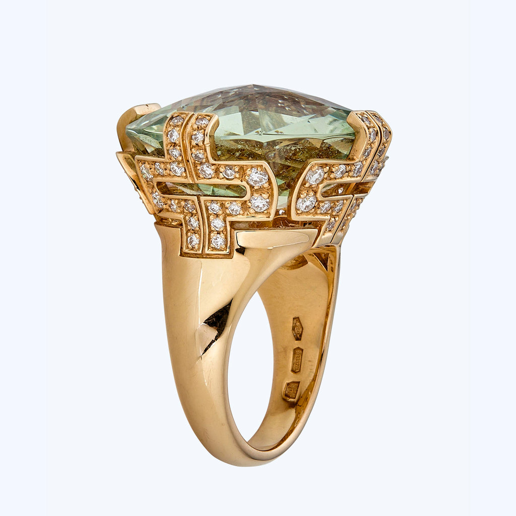 18Ky Bulgari Vintage Semi Precious Ring
