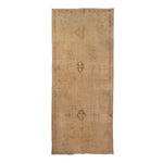 Beige Vintage Traditional Wool Rug - 6'7" x 15'9"