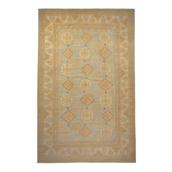 Beige Transitional Wool Rug - 14' x 22'