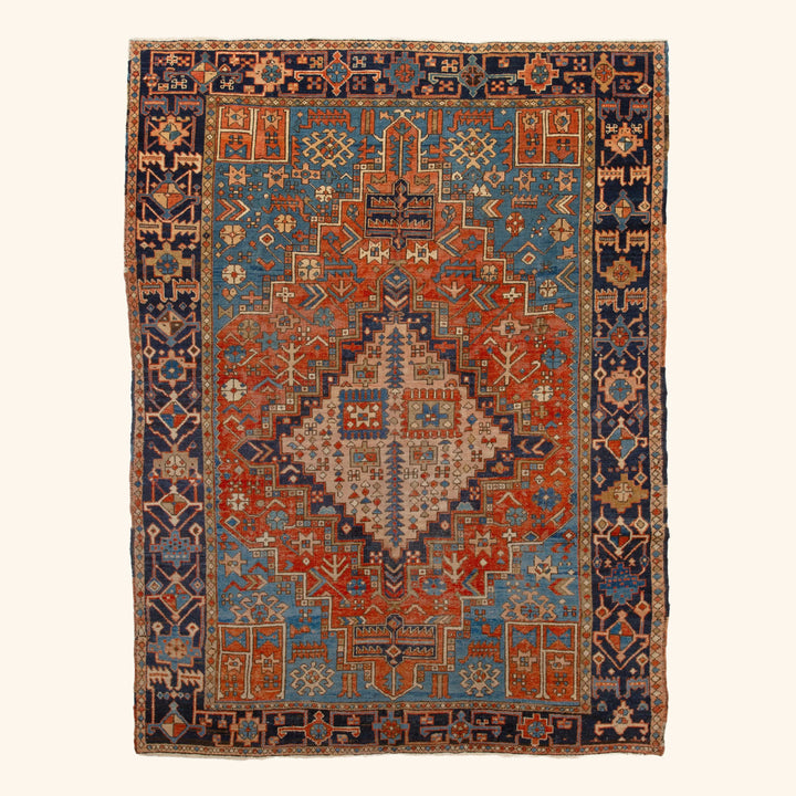 Multi Vintage Traditional Wool Rug - 8'8" x 11'10" Default Title