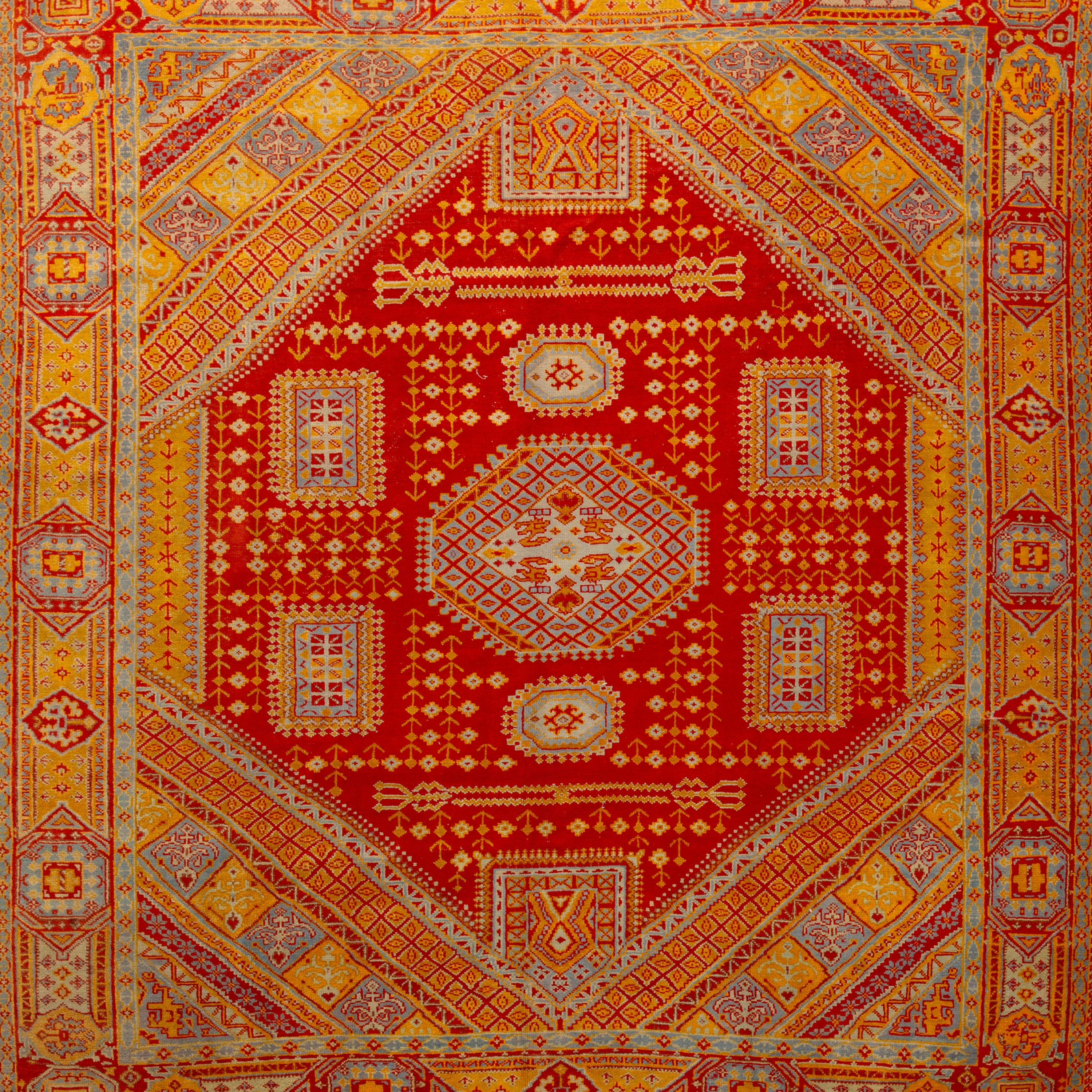 Red Vintage Traditional Wool Rug - 8'4" x 9' Default Title