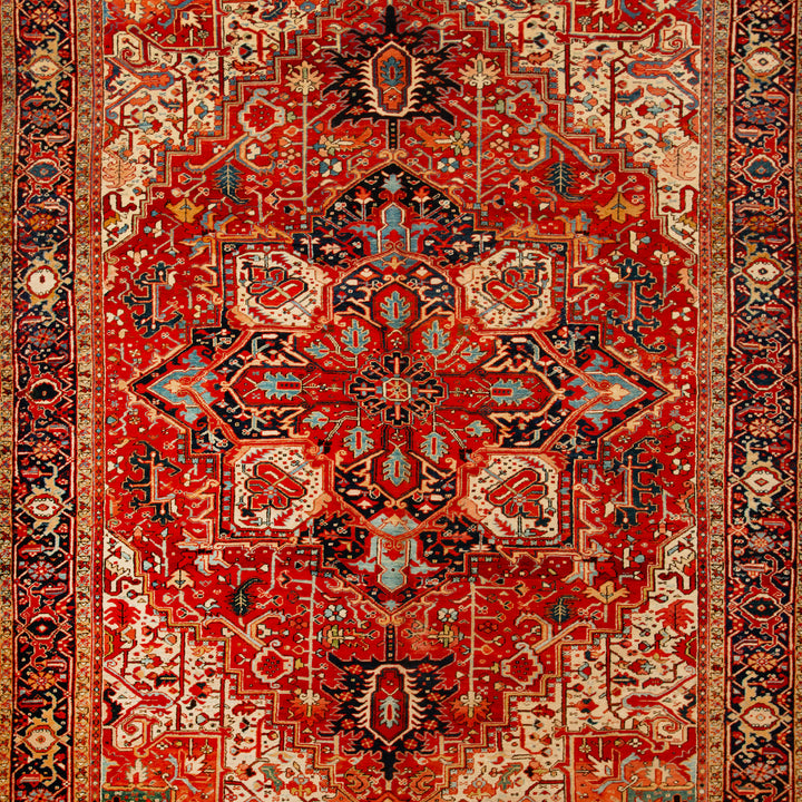 Vintage Traditional Wool Rug - 9'6" x 12'11"