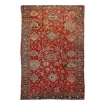 Red Vintage Traditional Wool Rug - 9'10" x 14'10"