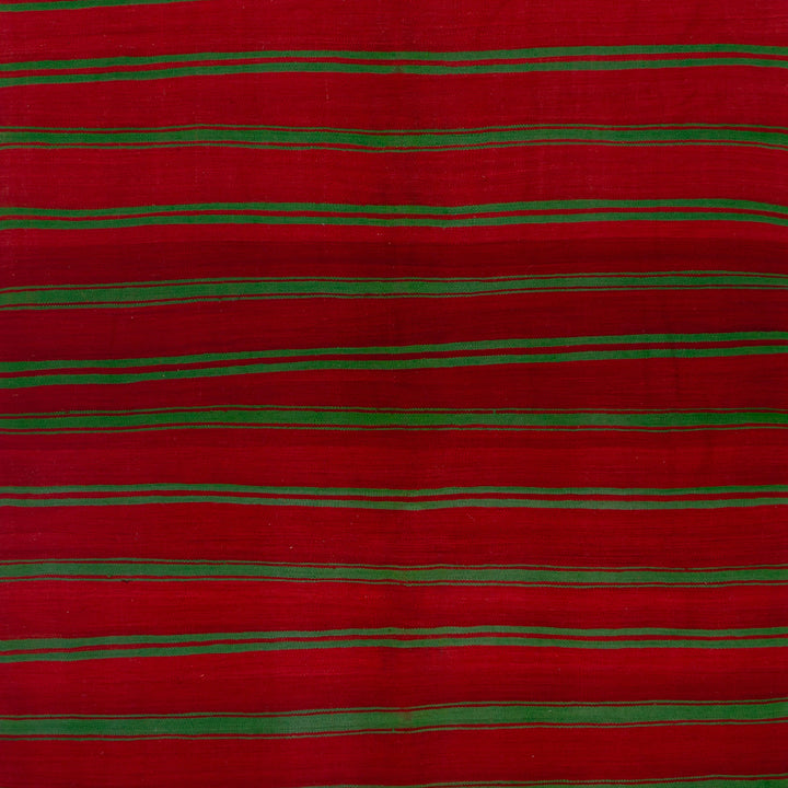 Red Flatweave Wool Rug - 5'6" x 12'11"