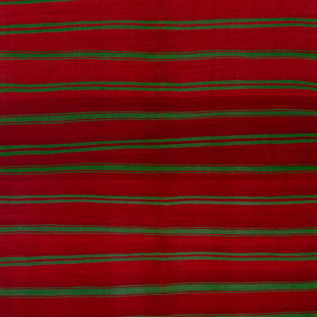 Red Flatweave Wool Rug - 5'6" x 12'11"