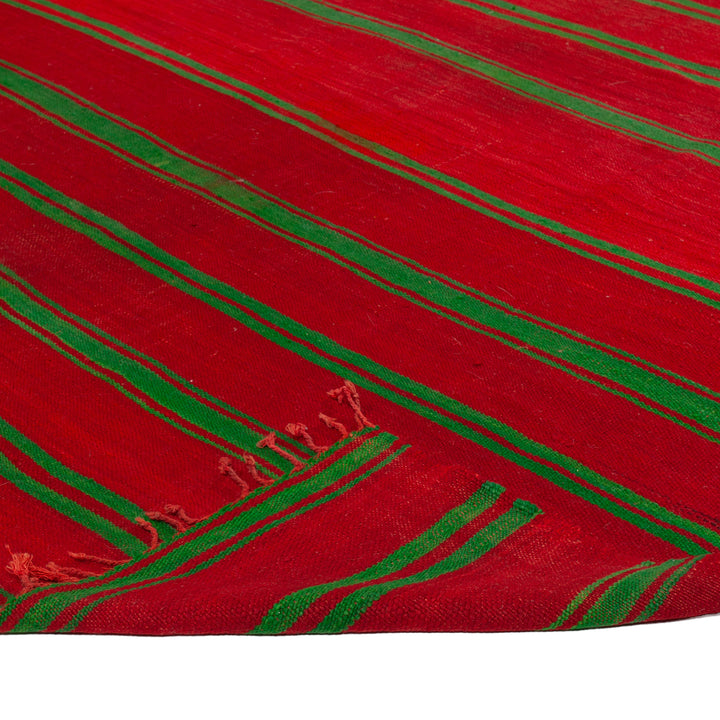 Red Flatweave Wool Rug - 5'6" x 12'11"