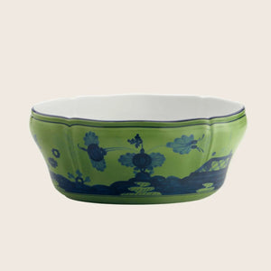Traditional ceramic bowl with red floral design, perfect for display or serving. - hover