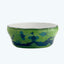 Decorative ceramic bowl with green and blue floral design