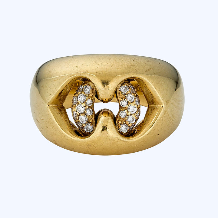 18Ky Bulgari Vintage Diamond Ring