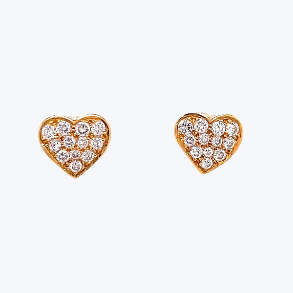 BVLGARI Vintage Diamond Heart Earrings Default Title