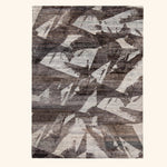 Grey & Brown Nu Vibrant Modern Tibetan Silk Rug - 9' x 12'