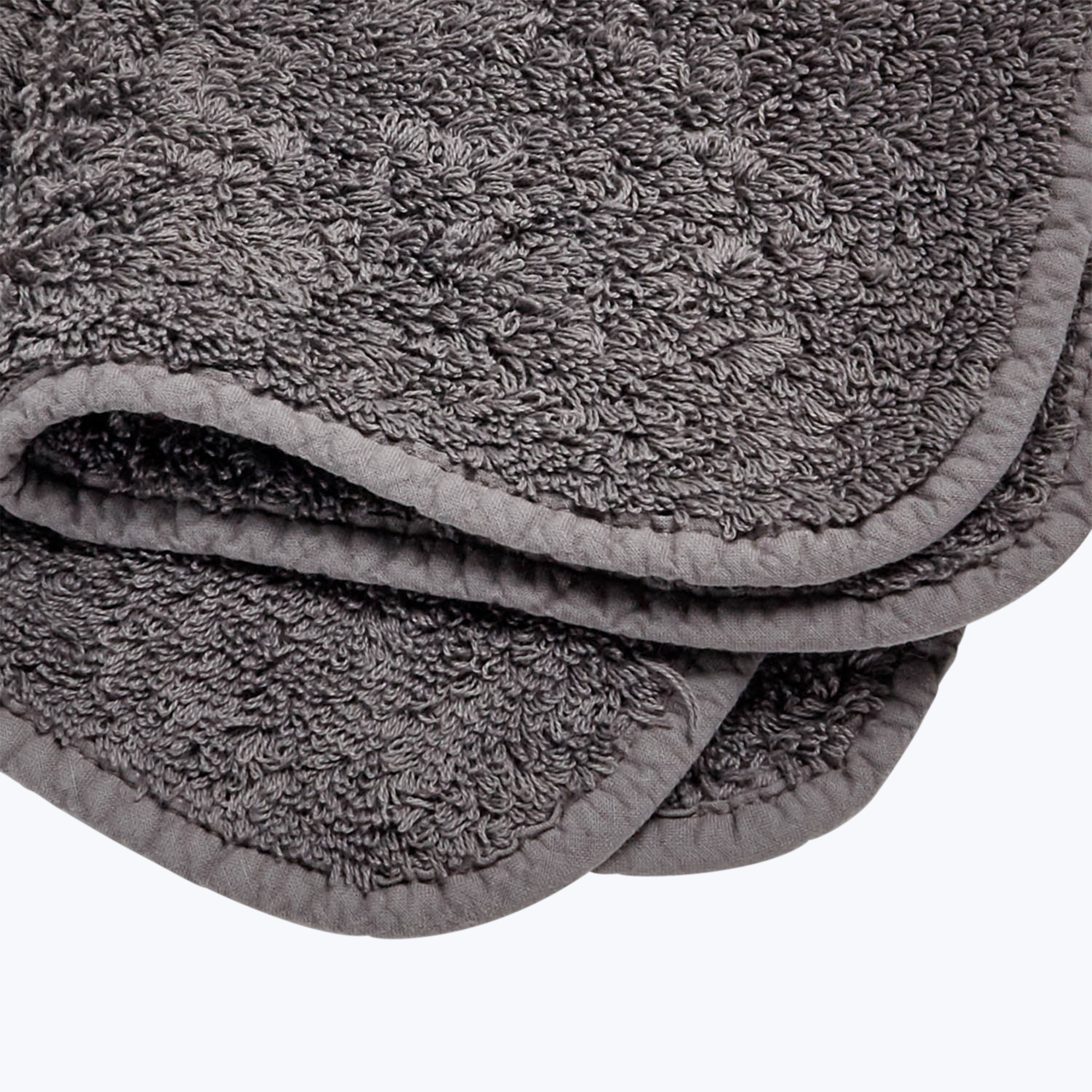 Super Pile Bath Towels, Gris Washcloth