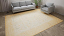 Yellow Traditional Wool Rug - 8'8" x 11'10"