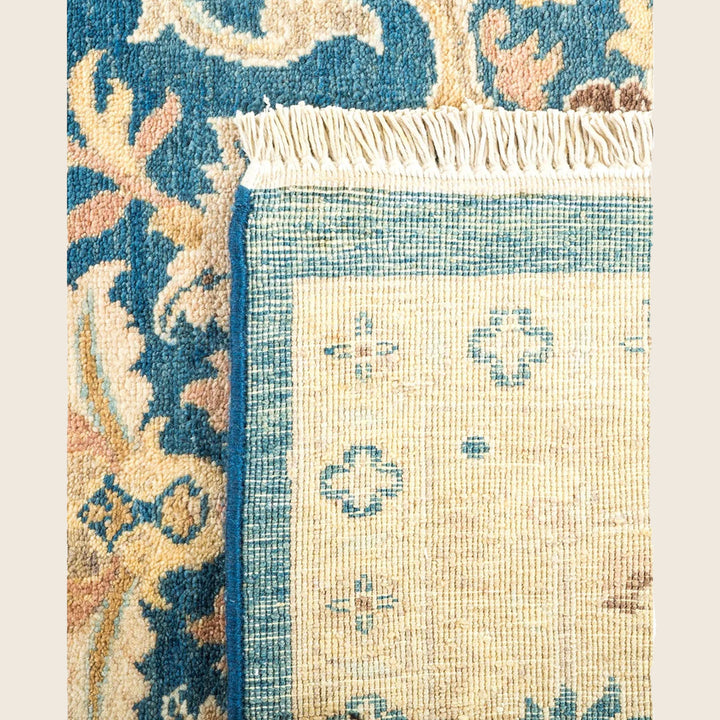 Blue Traditional Wool Rug - 6'2" x 8'10"