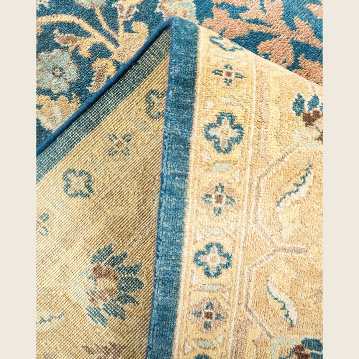 Blue Traditional Wool Rug - 6'2" x 8'10"