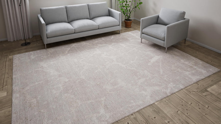 Neutral Essentials Modern Bamboo Silk Wool Blend Rug