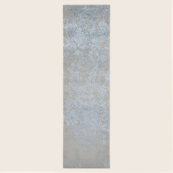 Blue Essentials Modern Bamboo Silk Wool Blend Rug