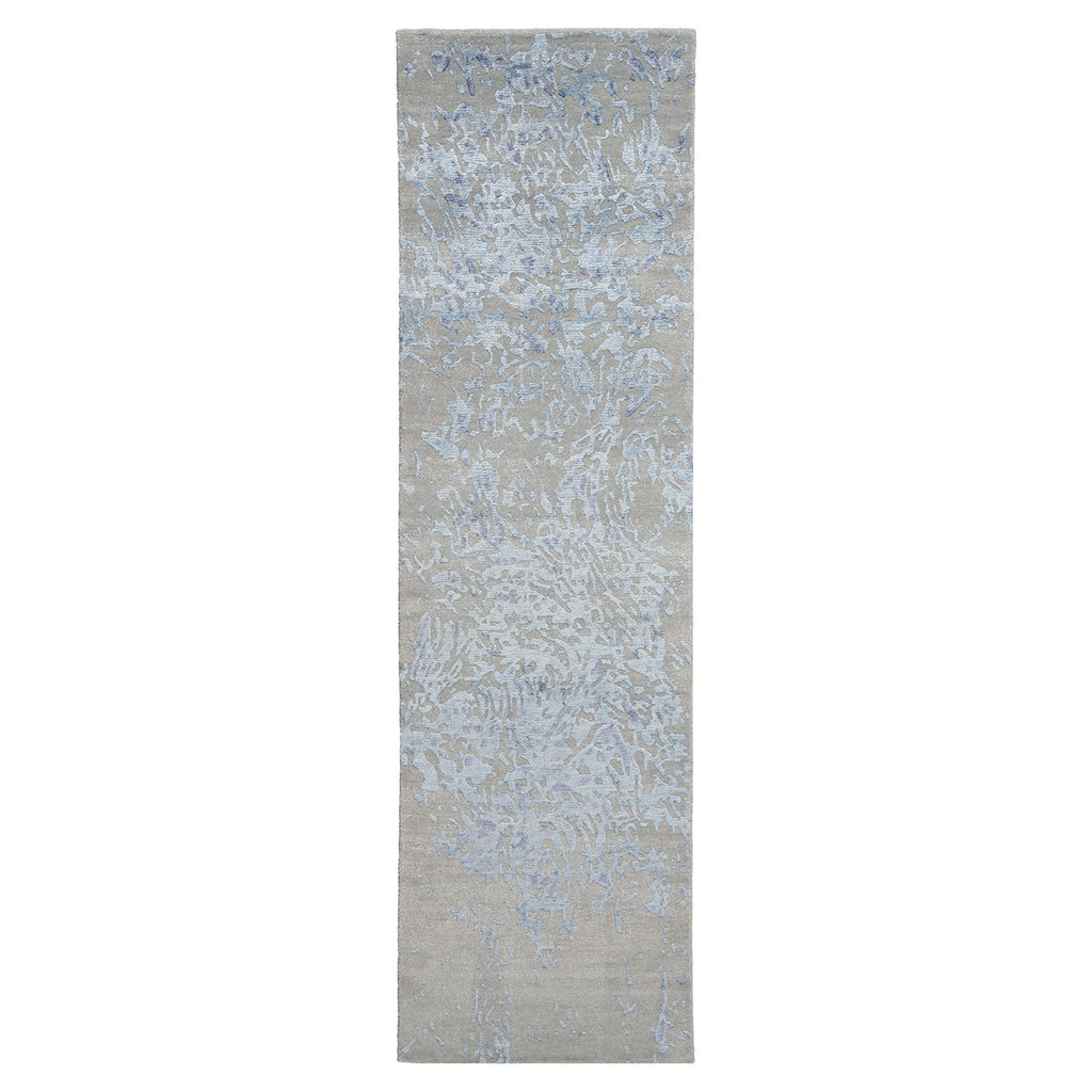 Blue Essentials Modern Bamboo Silk Wool Blend Rug