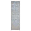 Blue Essentials Modern Bamboo Silk Wool Blend Rug