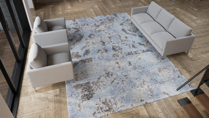 Tibetan Essentials Style Rug - Sky Blue