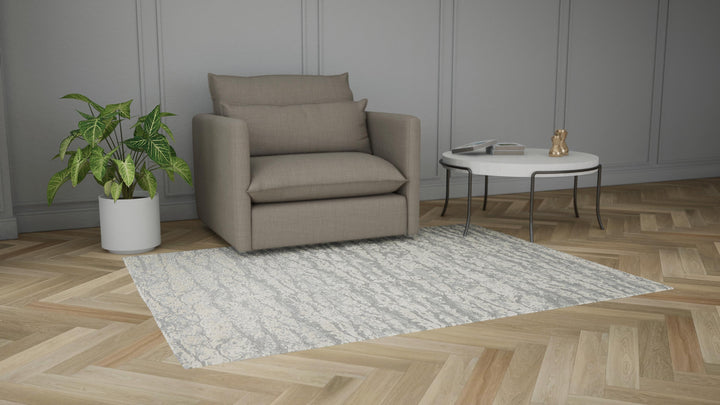 Silver Essentials Modern Wool Luxcelle Blend Rug