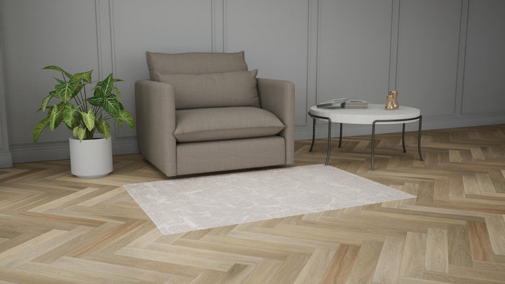 Neutral Essentials Modern Bamboo Silk Wool Blend Rug