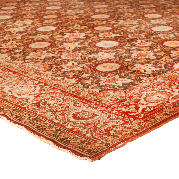 Brown Vintage Wool Malaya Persian Rug - 9'5" x 11'9"